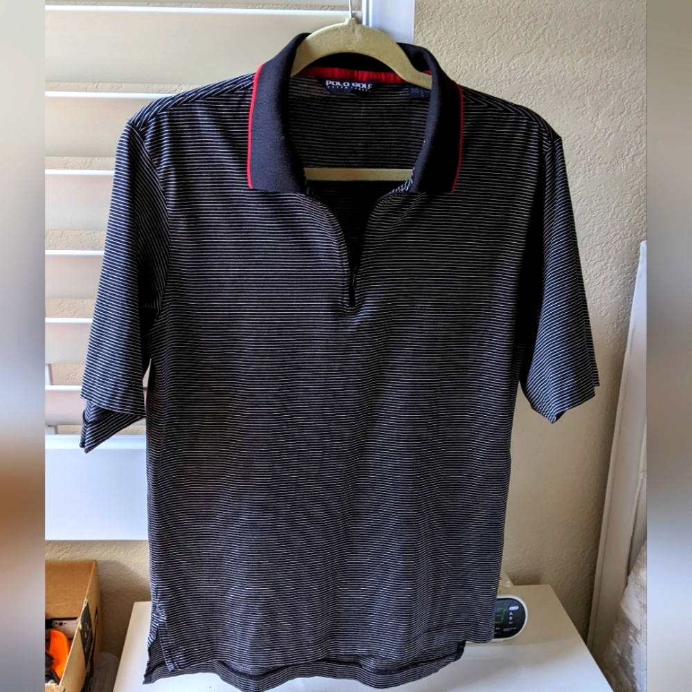 POLO GOLF RALPH LAUREN MAN'S STRIPED PRIMA COTTON GOLF SHIRT